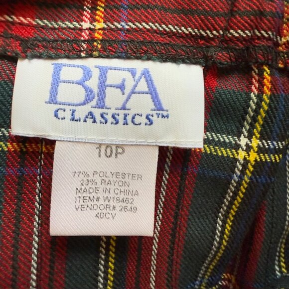 Womens Vintage Plaid Pleated Midi Skirt Dark Academia Old Money University - Picture 9 of 12